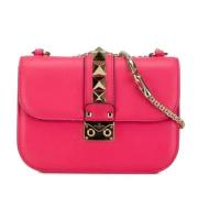 Pre-owned Leather shoulder-bags Valentino Vintage , Pink , Dames