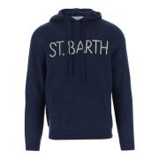 Merino wollen capuchontrui Navy MC2 Saint Barth , Blue , Heren