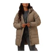 Elegante Beige Gewatteerde Jas Notre-v , Beige , Dames