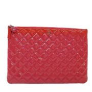 Pre-owned Leather clutches Chanel Vintage , Pink , Dames