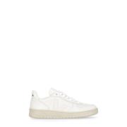 Witte Leren Sneakers Ronde Neus Veja , White , Dames