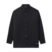 Zwarte Katoenen Klassieke Shirt met Logo Comme des Garçons , Black , H...