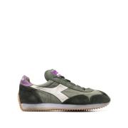 Groene Sneakers Paneelontwerp Logopatch Diadora , Green , Heren