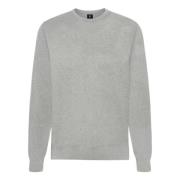 Katoenen Crew Neck Sweater 12gg Boggi Milano , Gray , Heren