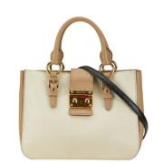 Pre-owned Leather handbags Miu Miu Pre-owned , Beige , Dames