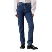 Authentieke Slim Straight Jeans Calvin Klein Jeans , Blue , Dames