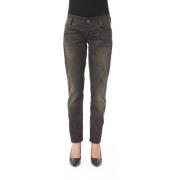 Regular Fit Jeans met Gewassen Effect Byblos , Black , Dames