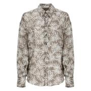 Zijden grijze shirt met diamantdetail Brunello Cucinelli , Multicolor ...