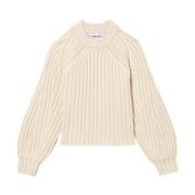 Rib Crewneck Sweater in Beige Proenza Schouler , Beige , Dames