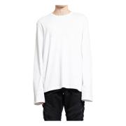 Oversized T-shirt met geborduurd logo Helmut Lang , White , Heren