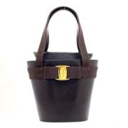 Pre-owned Leather handbags Salvatore Ferragamo Pre-owned , Brown , Dam...