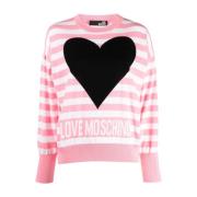 Roze Katoenen Sweater Love Moschino , Pink , Dames