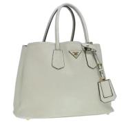 Pre-owned Leather handbags Prada Vintage , White , Dames