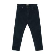 Blauwe Corduroy Broek Klassieke Stijl PT Torino , Blue , Heren