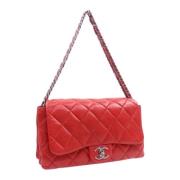 Pre-owned Leather chanel-bags Chanel Vintage , Red , Dames