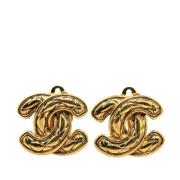 Pre-owned Fabric chanel-jewelry Chanel Vintage , Yellow , Dames