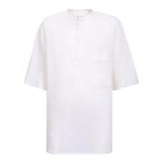 Witte Katoenen T-shirt, Ronde Hals Costumein , White , Heren