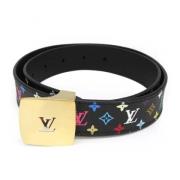 Pre-owned Leather belts Louis Vuitton Vintage , Black , Dames