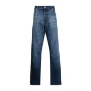 Blauwe Straight Jeans met 5 Zakken Heron Preston , Blue , Heren