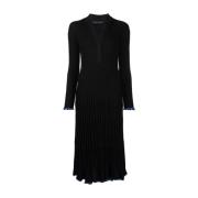 Zijde Kasjmier Zwarte Midi Jurk Proenza Schouler , Black , Dames