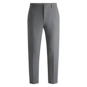 Moderne taps toelopende broek met krijtstrepen Hugo Boss , Gray , Here...