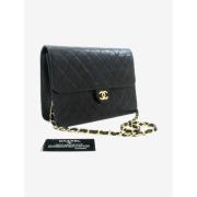 Pre-owned Leather chanel-bags Chanel Vintage , Black , Dames