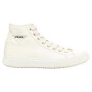 Pre-owned Leather sneakers Prada Vintage , White , Heren