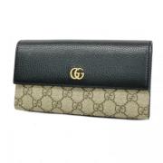 Pre-owned Leather wallets Gucci Vintage , Black , Dames