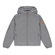 Grijze Hoodie met Logo Patch Save The Duck , Gray , Heren