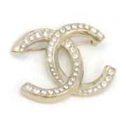 Pre-owned Metal brooches Chanel Vintage , Yellow , Dames