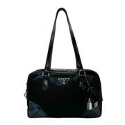 Pre-owned Leather handbags Prada Vintage , Black , Dames