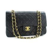 Pre-owned Leather chanel-bags Chanel Vintage , Black , Dames