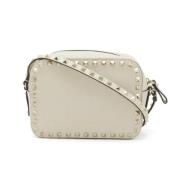 Pre-owned Leather shoulder-bags Valentino Vintage , Beige , Dames