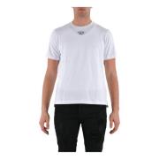 Katoenen T-shirt met ronde hals Diesel , White , Heren