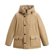 Arctische Anorak Donsjassen voor Extreem Weer Woolrich , Beige , Heren