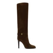 Diane Kniehoge Suède Laarzen Saint Laurent , Brown , Dames