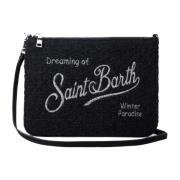 Parisienne W Kettingriem Clutch Tas MC2 Saint Barth , Black , Dames