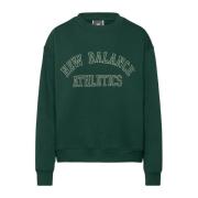 Gezellige Fleece Crewneck Sweatshirt New Balance , Green , Dames