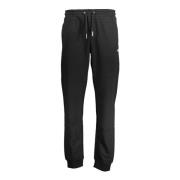 Sportieve Zwarte Heren Sweatpants met Borduurwerk Fila , Black , Heren