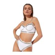 Witte Bikini Top met Studs Norma Kamali , White , Dames