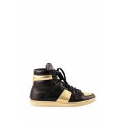 Pre-owned Leather sneakers Saint Laurent Vintage , Black , Heren