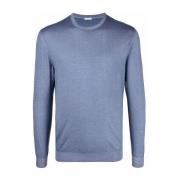 Blauwe Kasjmier Zijde Casual Sweater Malo , Blue , Heren