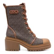 Bruine Casual Enkellaars Platte Schoenen Michael Kors , Brown , Dames