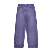 Super Loose Fit Dyed Viola Jeans Bonsai , Purple , Heren