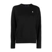 Zwarte Casual Trui met Lange Mouwen Polo Ralph Lauren , Black , Dames