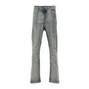 Slim Fit Grijze Denim Broek Rick Owens , Gray , Heren