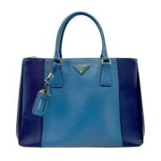 Pre-owned Leather shoulder-bags Prada Vintage , Blue , Dames