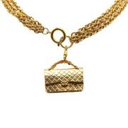 Pre-owned Fabric chanel-jewelry Chanel Vintage , Yellow , Dames