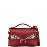 Pre-owned Leather shoulder-bags Fendi Vintage , Red , Dames