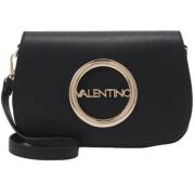 Zwarte dameshandtas met gouden logo Valentino , Black , Dames